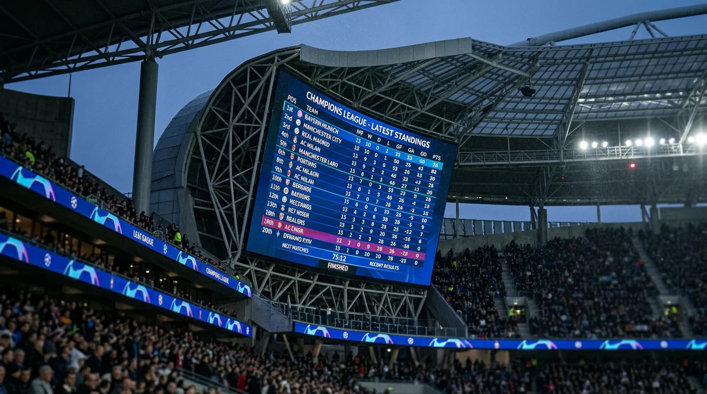 Explicación del sistema suizo aplicado a la fase liga de la Champions League